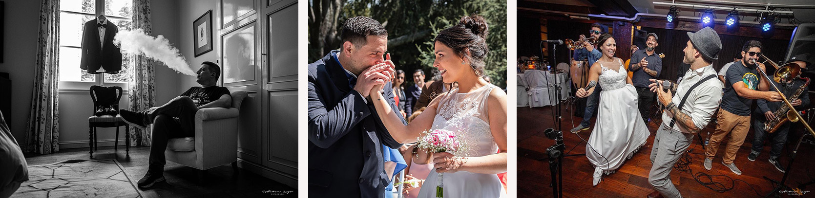 Fotos de preparativos, ceremonia y fiesta boda por el fotógrafo Esteban Lago